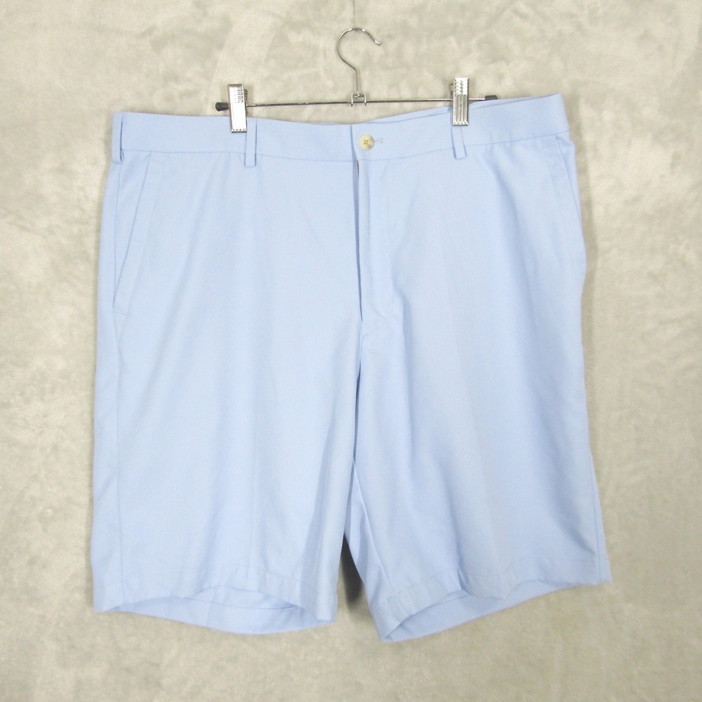 Peter Millar Mens 38 Light Blue Wicking Performance Golf Shorts Solid Summer